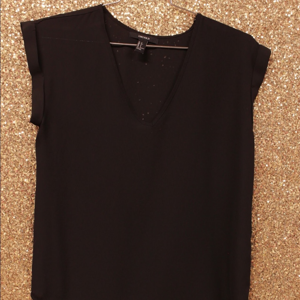 Black Sheer Top